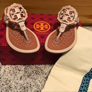 Tory Burch scallop millers sandals